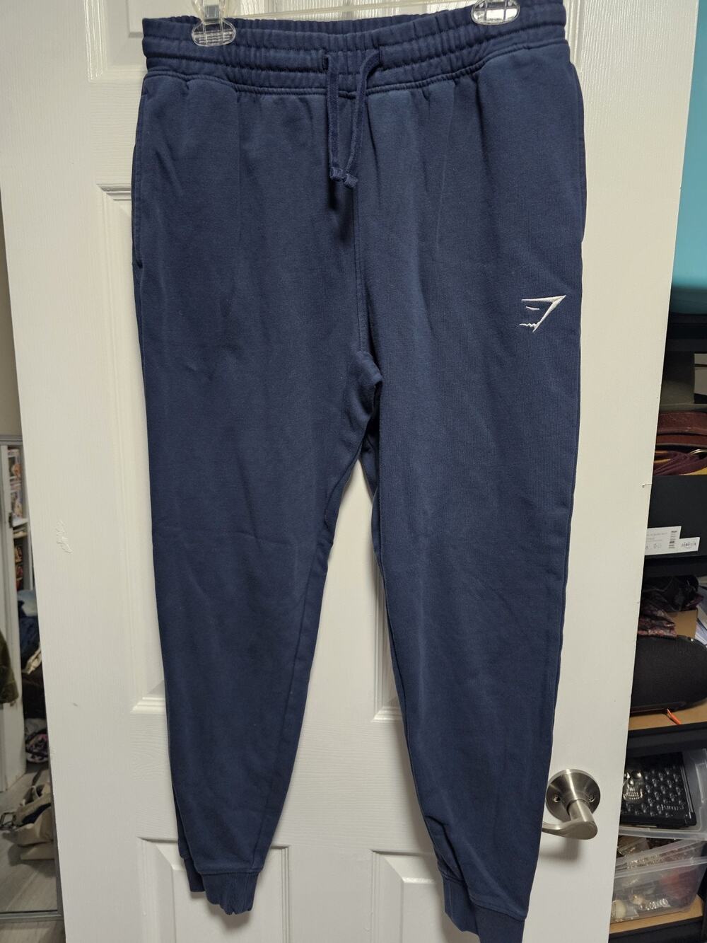 Gymshark Pants Mens Medium Blue Sweatpants Gym Joggers Athletic Casual Navy